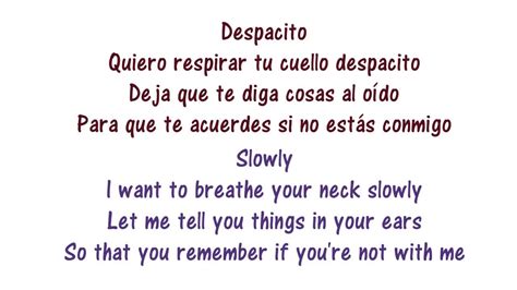 despacito letra español|despacito lyrics translation.